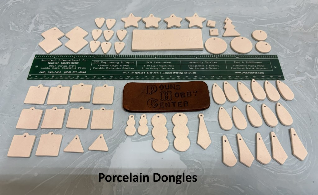 Large Number of Shaped Porcelain pieces for jewelry