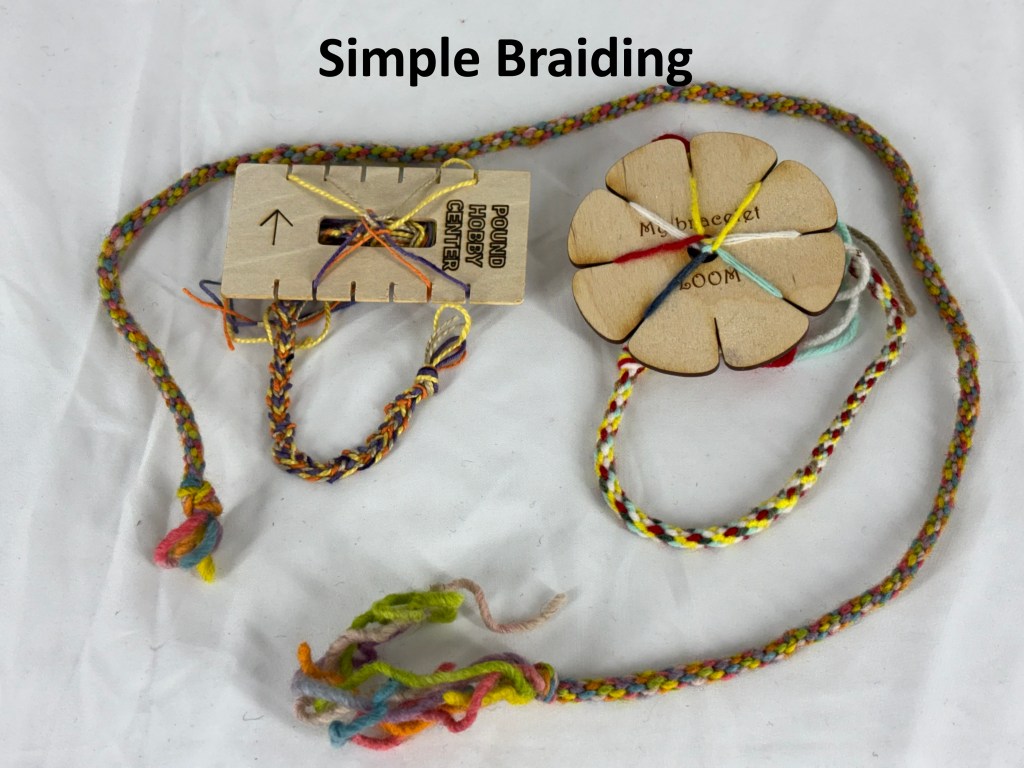 Two simple Braiding loom with braid