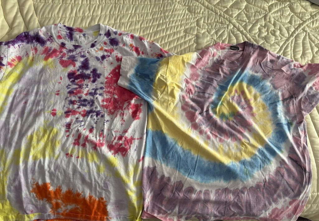 Two Tie dyed T-shirts